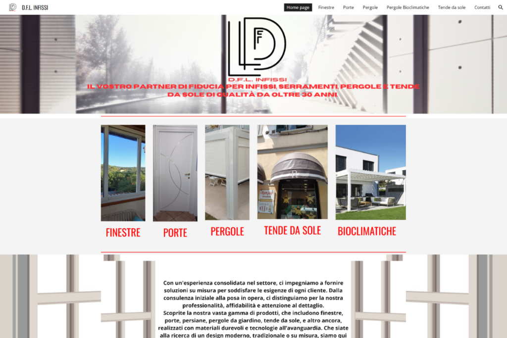 sito web aziendale infissi pistoia design professionale