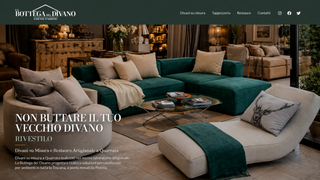 Sito web La Bottega del Divano realizzato a Pistoia